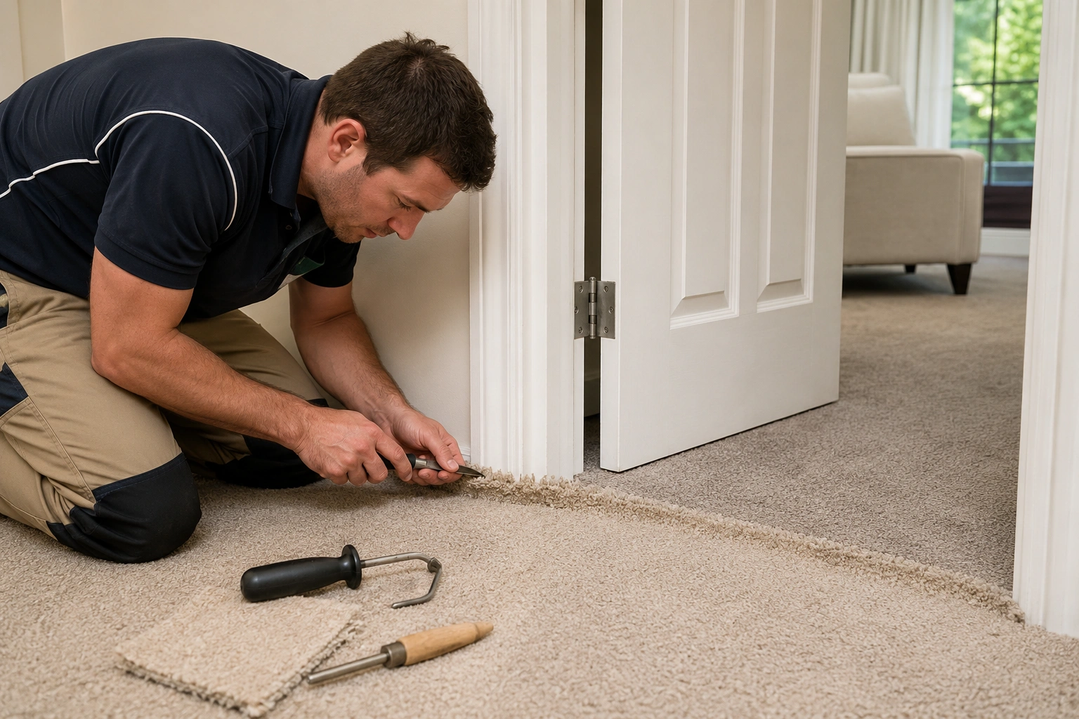 Carpet Repair crew working in Albion